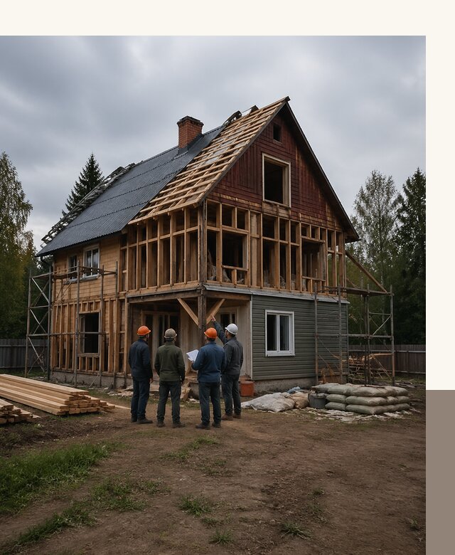 Реконструкция дачного дома в Городце под ключ с проектом