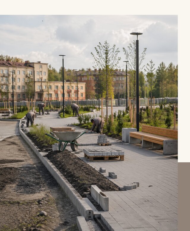 Благоустройство сквера в Городце с проектированием и реализацией
